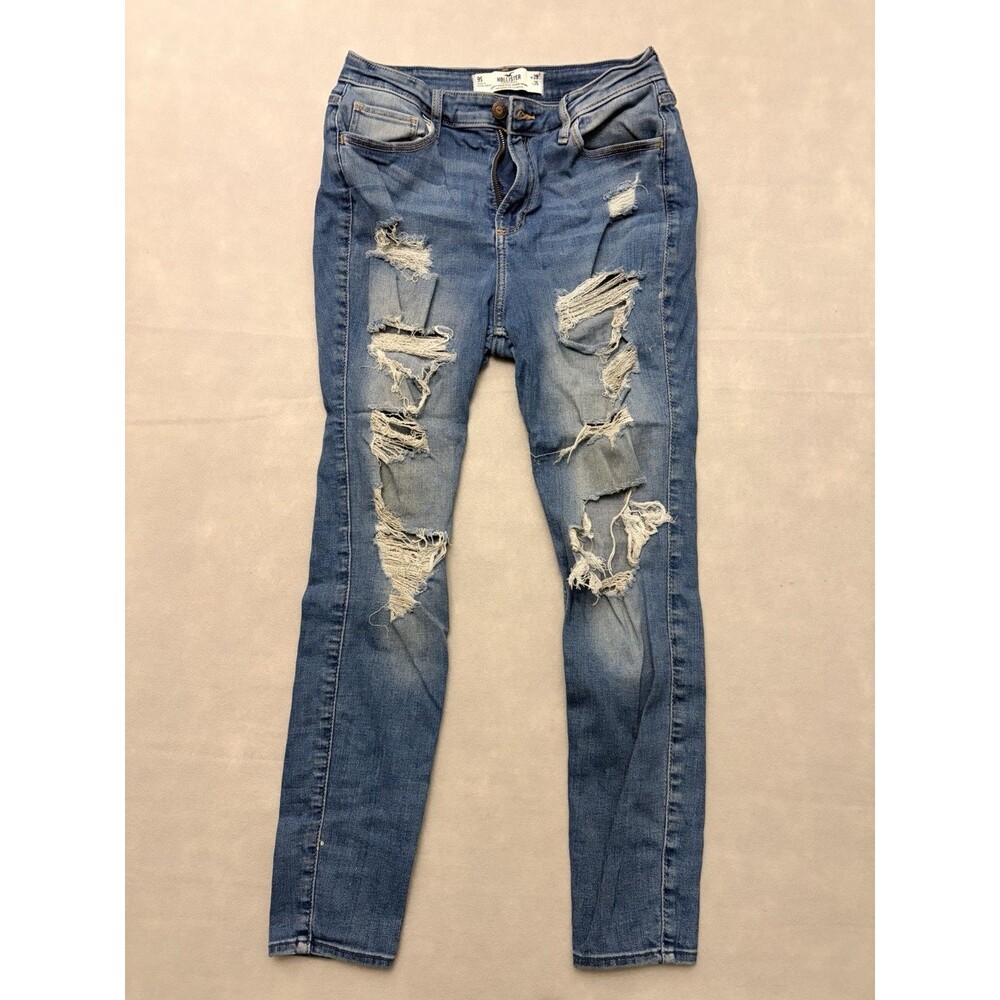 Vintage Distressed Hollister 29x26 Y2K Blue Jeans